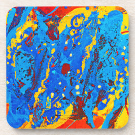 Abstraktes Farbwerk Getränkeuntersetzer