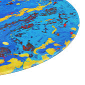 Abstraktes Farbwerk Schneidebrett (Ecke)