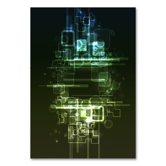 abstraktes Feature Tischnummer (Vorderseite)