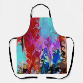Abstraktes Federdesign Schürze (Vorderseite)