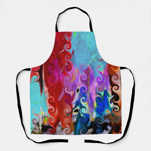 Abstraktes Federdesign Schürze (Vorderseite)