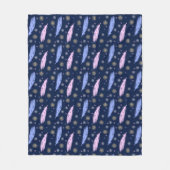 abstraktes Federmuster Fleecedecke (Vorderseite)