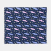 abstraktes Federmuster Fleecedecke (Vorderseite (Horizontal))