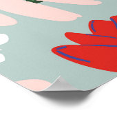 Abstraktes Federnahtloses Muster mit farbenfrohen Poster (Ecke)