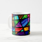 Abstraktes Fenster aus festem Glas Kaffeetasse (Vorderseite Links)