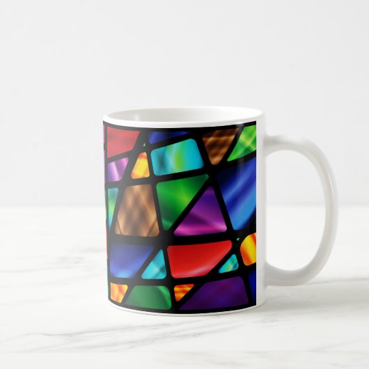 Abstraktes Fenster aus festem Glas Kaffeetasse (Rechts)