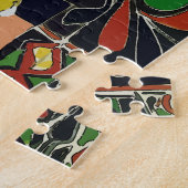 Abstraktes Fenster mit Wein Puzzle (Seite)