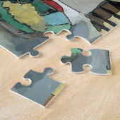 Abstraktes Fenster und Weinglas Puzzle (Seite)