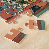 Abstraktes Fenster und Weinglas Puzzle (Seite)