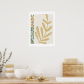 Abstraktes Fern Leaf Poster (Küche)
