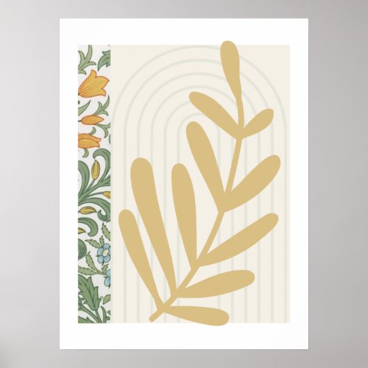 Abstraktes Fern Leaf Poster (Vorne)