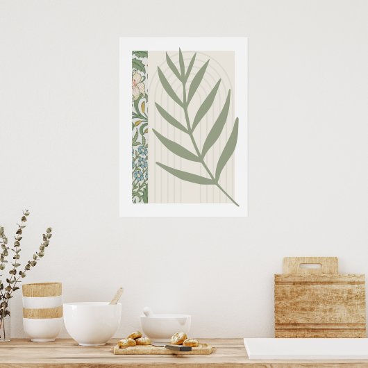 Abstraktes Fern Leaf Poster (Küche)