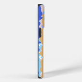 Abstraktes, fett grafisches Blau, Aquamarin Orange Case-Mate iPhone Hülle (Rückseite / Rechts)