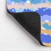 Abstraktes, fett grafisches Blau, Aquamarin Orange Mousepad (Ecke)