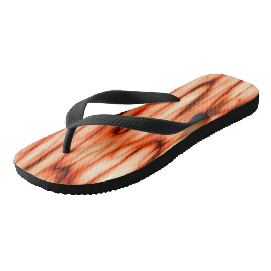 Abstraktes Feuer Badesandalen (Schrägansicht)