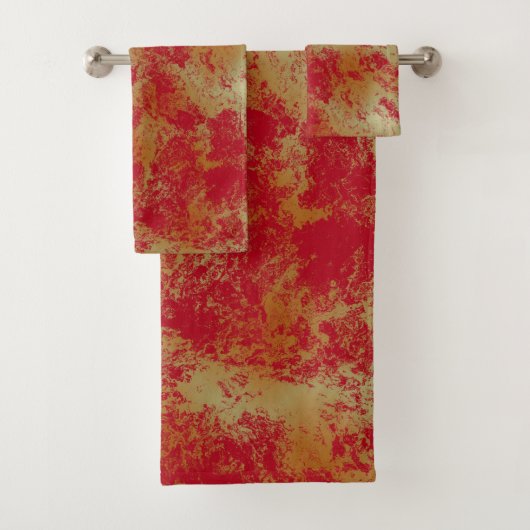 Abstraktes Feuer Badhandtuch Set (Insitu)