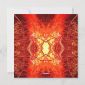 Abstraktes Feuer Feiertagskarte (Rückseite)