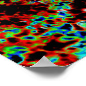 Abstraktes Feuer in einem Wald Poster (Ecke)