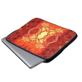 Abstraktes Feuer Laptopschutzhülle (Vorne Knopf)