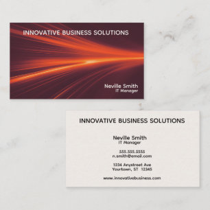 Abstraktes Feuer Licht Tech Business Computer Visitenkarte