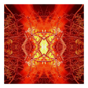 Abstraktes Feuer Poster