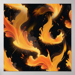 Abstraktes Feuer Poster
