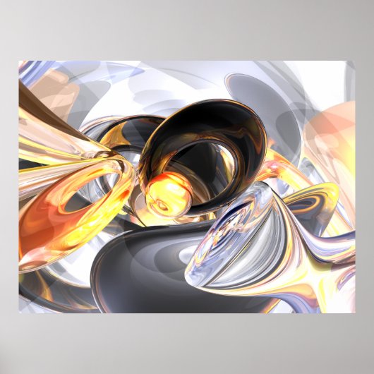 Abstraktes Feuer- und Eisposter Poster (Vorne)