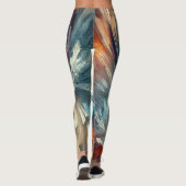 Abstraktes Feuer und Eiswirbel Frauen Leggings (Rückseite)