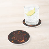 Abstraktes Feuerglas Fraktal Sandstone Untersetzer (Seite)