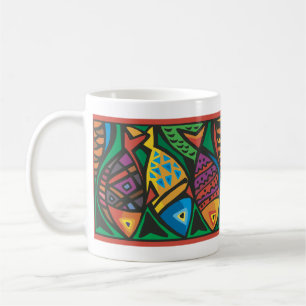 Abstraktes Fisch-Kunstdesign Kaffeetasse