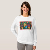 Abstraktes Fisch-Kunstdesign T-Shirt (Vorne ganz)