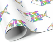 Abstraktes Fischmuster Geschenkpapier (Rolleneckpunkt)