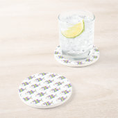 Abstraktes Fischmuster Getränkeuntersetzer (Seite)