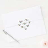 Abstraktes Fischmuster Herz-Aufkleber (Umschlag)