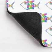 Abstraktes Fischmuster Mousepad (Ecke)