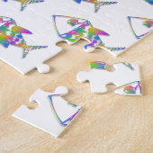 Abstraktes Fischmuster Puzzle (Seite)