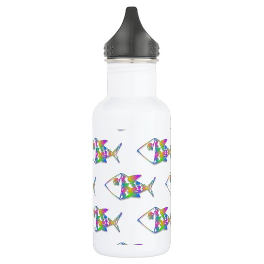 Abstraktes Fischmuster Trinkflasche (Links)