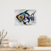 Abstraktes Fischplakat / Design von VinnyFish Poster (Küche)