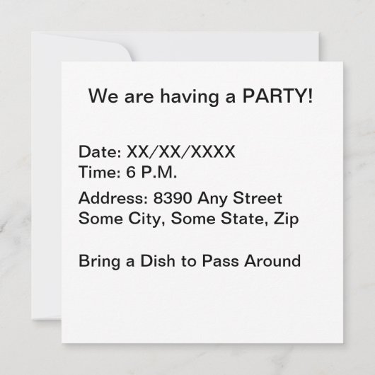 Abstraktes Flag-Muster und USA-Party Einladung (Rückseite)