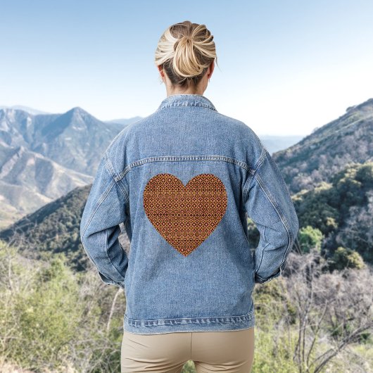 Abstraktes Fliesenmuster Denim Jacket Jeansjacke