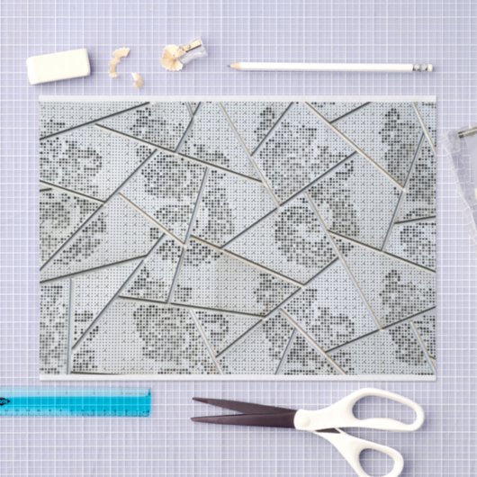 abstraktes Fliesenpapier Seidenpapier (Handwerk)