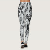 Abstraktes Fließen Abstrakter Swirl Kunst Leggings (Rückseite)