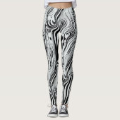 Abstraktes Fließen Abstrakter Swirl Kunst Leggings (Vorderseite)