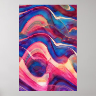 Abstraktes fließendes Kunstposter für die Wand zu  Poster