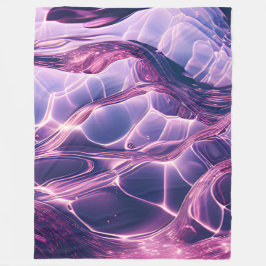 "Abstraktes fließendes Wasser in Lila und rosa" Fleecedecke