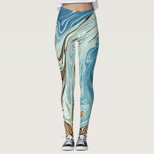 Abstraktes Fließverhalten Leggings (Vorderseite)