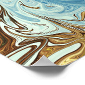 Abstraktes Fließverhalten Poster (Ecke)