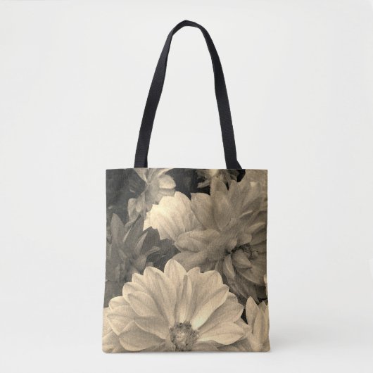 Abstraktes Flora Dahlia Garden Blume Tasche (Vorderseite)