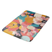 "Abstraktes Floral" Badematte (Schrägansicht)