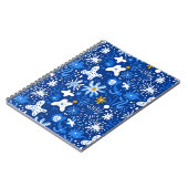 Abstraktes floral Star Muster Spiral-Bound Noteboo Notizblock (Linke Seite)